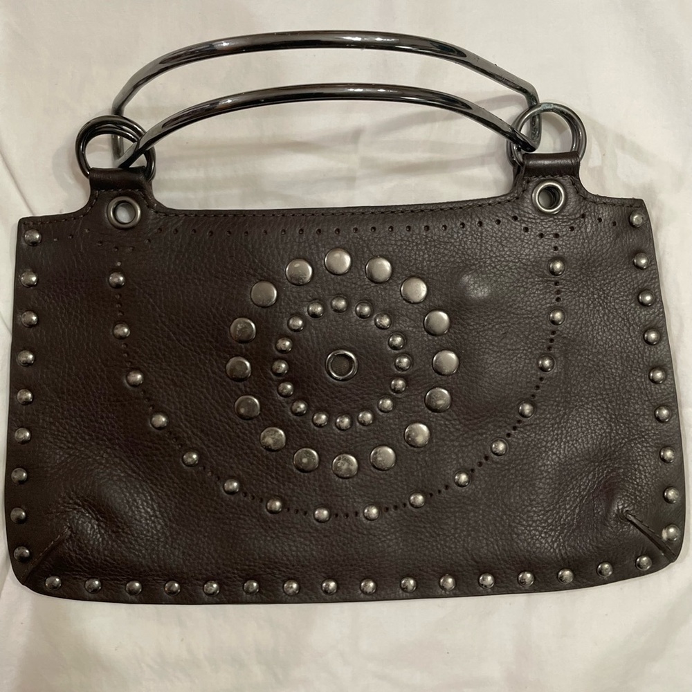 Banana Republic Brown Bag with Textured Leather and Decorative Studding
